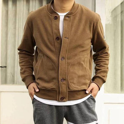 Autumn Winter Retro Double-sided Polar Fleece Jacket Men